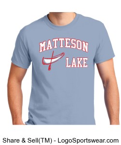 Matteson Lake Canoe Light Blue Design Zoom